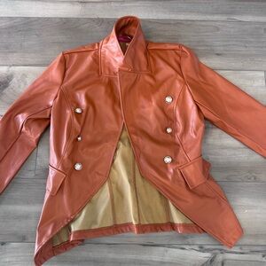 Women's Rust Leather Jacket